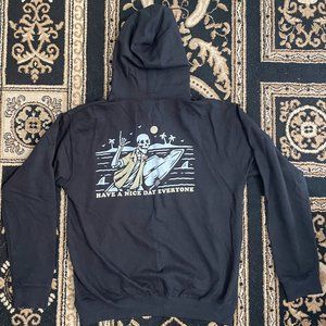 Skull Shaka Hoodie Black Size XL